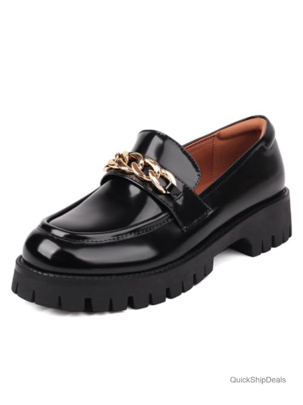 Platform Chunky Penny Loafers Memory Foam Slip-On Comfortable Work Shoe